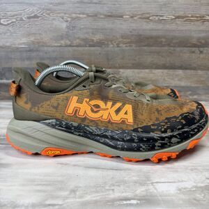Hoka One One Speedgoat 6 Men's Size 10 2E Wide Olive Black Trail Running Shoes
